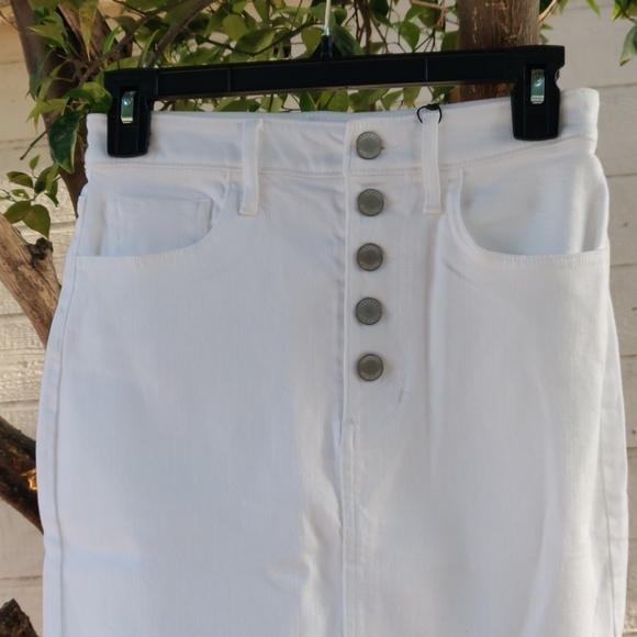 Banana republic petite button-fly denim pencil sk - Picture 6 of 10